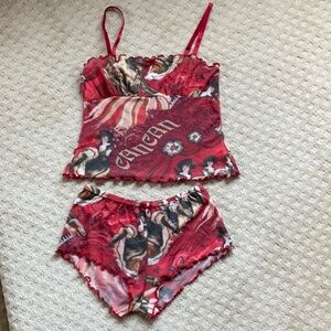Fun sexy red sleep set size S